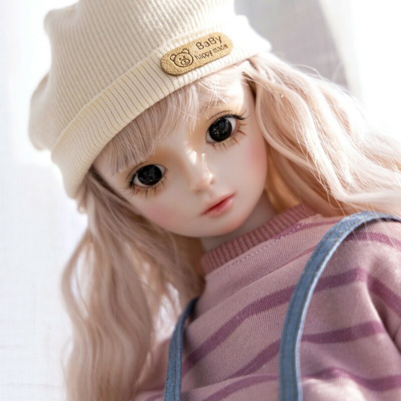 Miriam 1ft7 50cm Blonde Tiny Sex Doll With BJD Head PetiteSexDoll